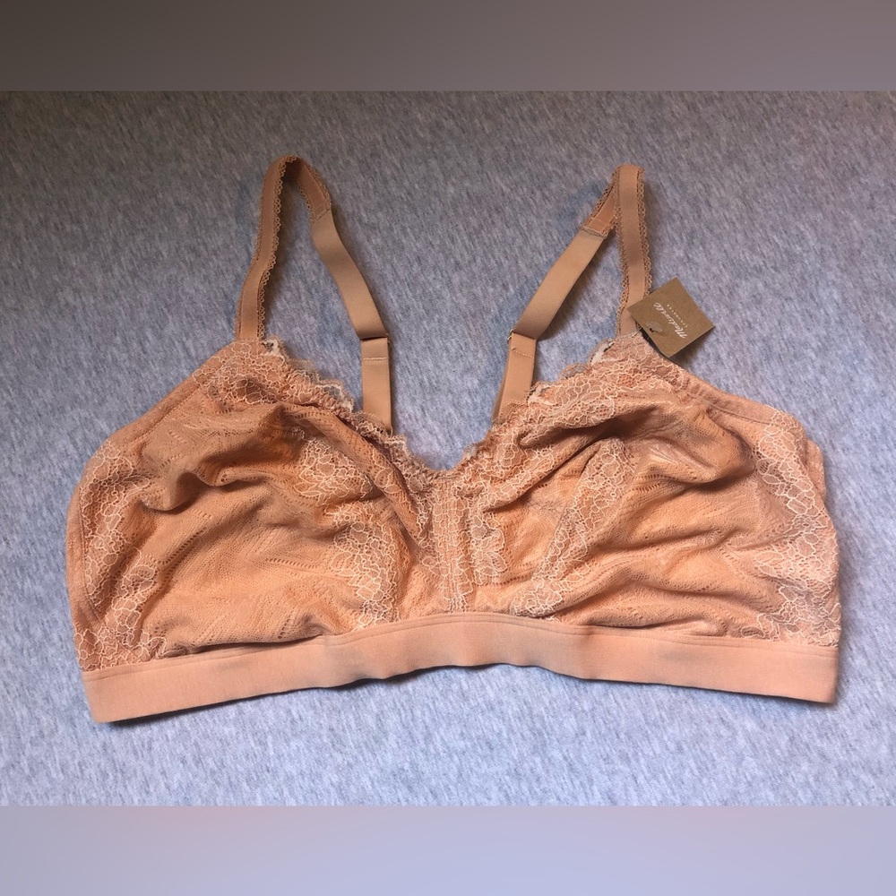 NWT! Madewell Women's FullFigure Bralette Lace Galloon Size: 3X